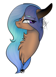 Size: 639x876 | Tagged: safe, artist:sweetmelon556, oc, oc only, oc:dark lily, parent:oc:dark toffee, parent:oc:light lily, parents:oc x oc, species:pony, bust, female, mare, portrait, simple background, solo, transparent background