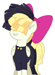 Size: 3198x4323 | Tagged: safe, artist:hendro107, character:songbird serenade, species:pegasus, species:pony, my little pony: the movie (2017), absurd resolution, bow, clothing, female, hair bow, mare, pretty, simple background, smiling, solo, transparent background, vector