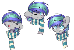Size: 1024x697 | Tagged: safe, artist:starlyfly, oc, oc only, oc:storm feather, species:pony, bust, clothing, male, one eye closed, portrait, scarf, simple background, solo, stallion, tongue out, transparent background, wink