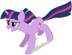 Size: 1024x782 | Tagged: safe, artist:yanoda, character:twilight sparkle, character:twilight sparkle (unicorn), species:pony, species:unicorn, episode:the crystal empire, g4, my little pony: friendship is magic, female, mare, simple background, sliding, solo, transparent background, vector