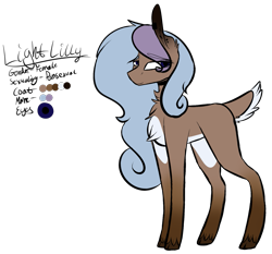 Size: 1479x1381 | Tagged: safe, artist:sweetmelon556, oc, oc only, oc:light lily, species:earth pony, species:pony, deer tail, female, mare, reference sheet, simple background, solo, transparent background