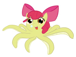 Size: 668x496 | Tagged: safe, artist:elslowmo, character:apple bloom, female, monster pony, octopony, octopus, original artist unknown, original species, solo, species swap