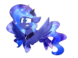 Size: 1913x1425 | Tagged: safe, artist:lynchristina, character:princess luna, species:pony, crying, female, heart eyes, simple background, solo, transparent background, wingding eyes