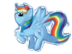 Size: 900x684 | Tagged: safe, artist:nolycs, character:rainbow dash, species:pegasus, species:pony, butt, female, looking at you, mare, plot, solo