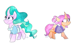 Size: 1920x1080 | Tagged: safe, artist:lynchristina, character:mistmane, character:sable spirit, species:pony, species:unicorn, episode:campfire tales, g4, my little pony: friendship is magic, broken description link, clothing, curved horn