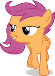 Size: 2196x3038 | Tagged: safe, artist:tomfraggle, character:scootaloo, species:pegasus, species:pony, episode:crusaders of the lost mark, g4, my little pony: friendship is magic, female, light of your cutie mark, running, simple background, solo, transparent background, vector