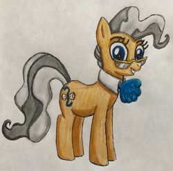 Size: 2659x2633 | Tagged: safe, artist:bozzerkazooers, character:mayor mare, species:earth pony, species:pony, female, glasses, high res, mare, solo, traditional art