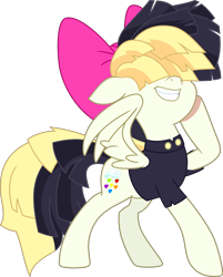 Size: 2962x3687 | Tagged: safe, artist:hendro107, character:songbird serenade, my little pony: the movie (2017), bow, clothing, cute, female, floppy ears, hair bow, hair over eyes, pose, simple background, smiling, solo, transparent background, vector