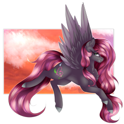 Size: 2149x2149 | Tagged: safe, artist:mauuwde, oc, oc only, oc:flower heart, species:pegasus, species:pony, chest fluff, colored wings, female, flying, high res, mare, multicolored wings, simple background, solo, transparent background, unshorn fetlocks