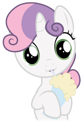 Size: 4800x7000 | Tagged: safe, artist:yanoda, character:sweetie belle, species:pony, species:unicorn, episode:one bad apple, g4, my little pony: friendship is magic, :3, absurd resolution, cute, diasweetes, female, filly, milkshake, milkshake ponies, simple background, solo, transparent background, vector