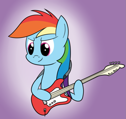 Size: 755x714 | Tagged: safe, artist:joey, character:rainbow dash, species:pegasus, species:pony, bass guitar, female, musical instrument, solo