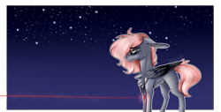 Size: 2820x1431 | Tagged: safe, artist:sweetmelon556, oc, oc only, oc:immish, species:pegasus, species:pony, jewelry, male, necklace, night, red string of destiny, solo, stallion