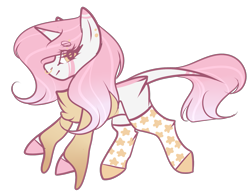Size: 1617x1253 | Tagged: safe, artist:mauuwde, oc, species:pony, species:unicorn, clothing, female, mare, shirt, simple background, socks, solo, transparent background