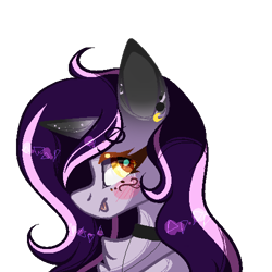 Size: 500x500 | Tagged: safe, artist:mauuwde, oc, oc:moonlight, species:pony, species:unicorn, bust, portrait, simple background, solo, transparent background