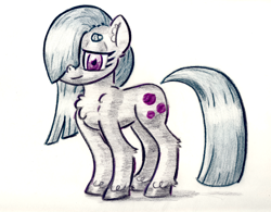 Size: 1280x996 | Tagged: safe, artist:shoeunit, character:marble pie, species:earth pony, species:pony, colored pencil drawing, female, mare, solo, traditional art