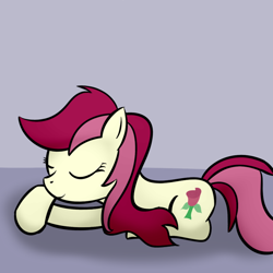 Size: 800x800 | Tagged: safe, artist:why485, character:roseluck, species:earth pony, species:pony, g4, abstract background, female, mare, sleeping, solo
