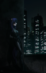 Size: 898x1400 | Tagged: safe, artist:cosmicunicorn, species:anthro, ghost in the shell, motoko kusanagi, ponified