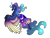 Size: 1024x768 | Tagged: safe, artist:loryska, character:princess luna, species:alicorn, species:pony, g4, colored wings, female, galaxy mane, hoers, mare, multicolored wings, profile, rainbow power, rainbow power-ified, simple background, solo, tail feathers, transparent background, wings