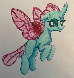 Size: 2666x2802 | Tagged: safe, artist:bozzerkazooers, character:ocellus, species:changeling, species:reformed changeling, episode:school daze, g4, my little pony: friendship is magic, season 8, female, high res, insect wings, solo, traditional art