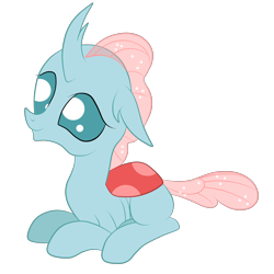 Size: 3000x3000 | Tagged: safe, artist:squipycheetah, character:ocellus, species:changeling, species:reformed changeling, cute, diaocelles, female, happy, simple background, sitting, smiling, solo, transparent background