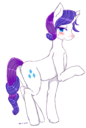 Size: 470x696 | Tagged: safe, artist:divided-s, character:rarity, species:pony, species:unicorn, female, looking at you, mare, simple background, solo, white background