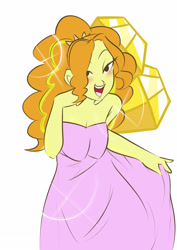 Size: 2480x3507 | Tagged: safe, artist:amazingpuffhair, character:adagio dazzle, my little pony:equestria girls, breasts, busty adagio dazzle, clothing, dress, female, high res, simple background, solo, white background