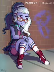 Size: 750x1000 | Tagged: safe, artist:thealjavis, character:sugarcoat, equestria girls:dance magic, g4, my little pony: equestria girls, my little pony:equestria girls, spoiler:eqg specials, converse, cutie mark, female, graffiti, looking at you, shoes, sneakers, solo
