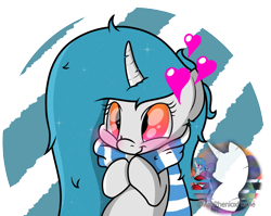 Size: 1524x1216 | Tagged: safe, artist:lustrous-dreams, artist:phenioxflame, base used, edit, oc, oc:phenioxflame, species:pony, species:unicorn, clothing, cute, scarf, simple background, solo, transparent background