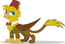 Size: 1024x694 | Tagged: safe, artist:mlp-trailgrazer, oc, oc:crural, art trade, blue eyes, doctor who, griffon oc, male, necktie, simple background, solo, transparent background
