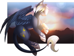 Size: 3635x2761 | Tagged: safe, artist:mauuwde, oc, oc only, species:pegasus, species:pony, eyes closed, high res, lens flare, male, simple background, solo, stallion, transparent background