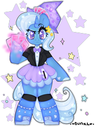Size: 3000x3800 | Tagged: safe, artist:bunxl, character:trixie, species:pony, species:unicorn, :3, boots, card, clothing, cute, female, hat, shoes, simple background, skirt, socks, solo, transparent background, trixie's hat