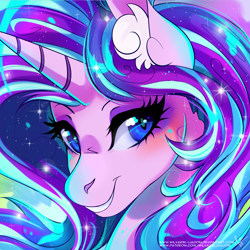 Size: 2449x2449 | Tagged: safe, artist:wilvarin-liadon, character:starlight glimmer, species:pony, female, looking at you, solo