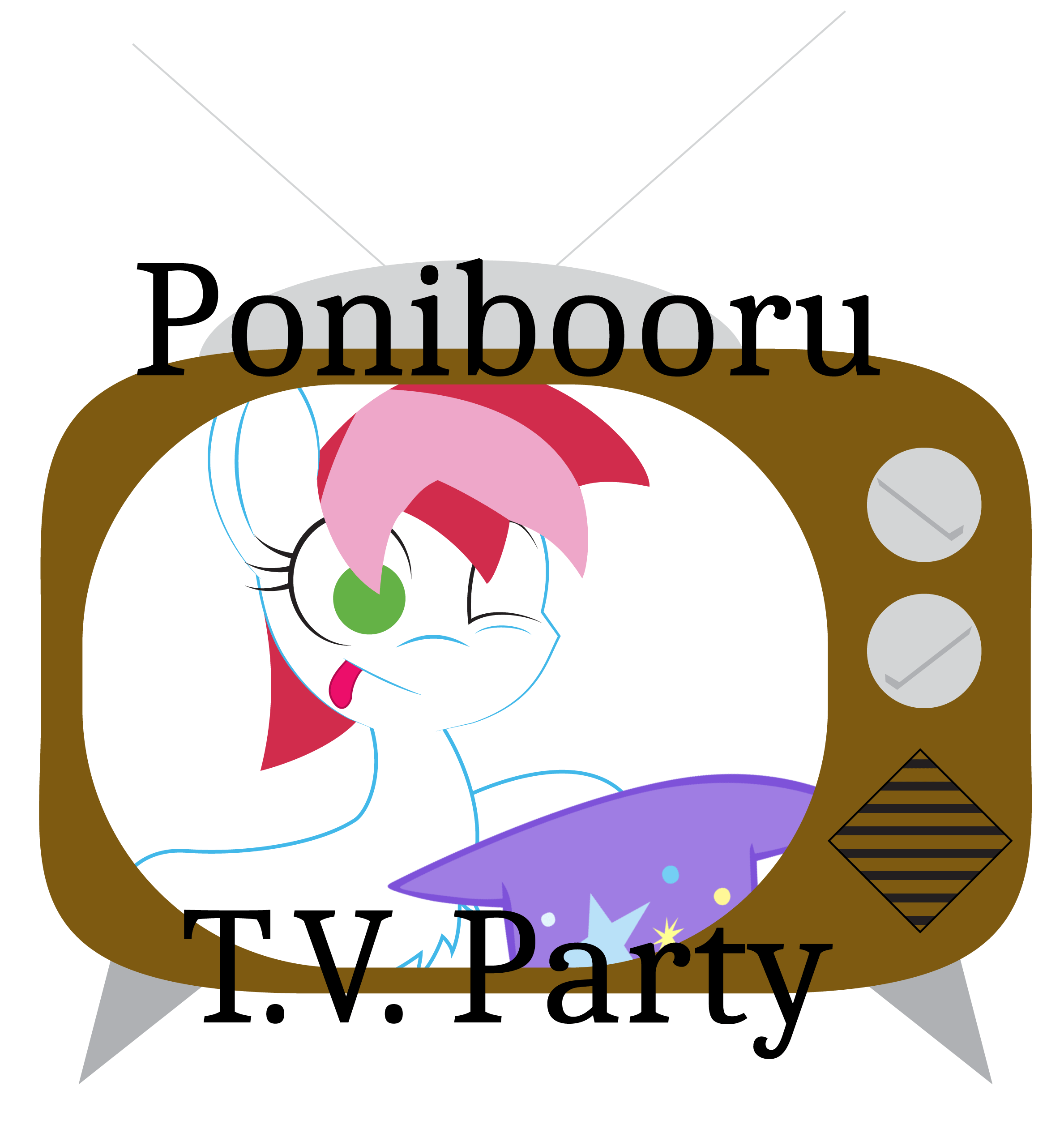 Size: 2377x2531 | Tagged: safe, artist:daisyhead, character:trixie, oc, oc:flicker, animated, gif, ponibooru film night, ponibooru tv party, simple background, transparent background