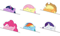 Size: 8192x5002 | Tagged: safe, artist:amarthgul, character:applejack, character:fluttershy, character:pinkie pie, character:rainbow dash, character:rarity, character:twilight sparkle, .ai available, .svg available, absurd resolution, bongo cat, mane six, simple background, transparent background, vector