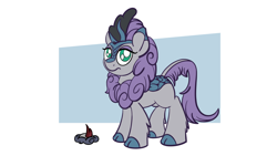 Size: 1280x720 | Tagged: safe, artist:ashtoneer, character:boulder, character:maud pie, species:kirin, species:pony, episode:sounds of silence, g4, my little pony: friendship is magic, cloven hooves, female, kirin-ified, race swap, simple background, solo, species swap