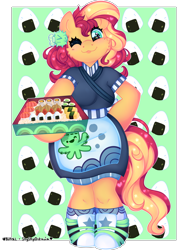 Size: 3781x4889 | Tagged: safe, artist:bunxl, artist:shyshyoctavia, character:sunset shimmer, species:anthro, species:pony, species:unguligrade anthro, species:unicorn, arm hooves, clothing, converse, cute, female, mare, one eye closed, shimmerbetes, shoes, sunset sushi, wink