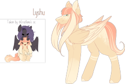 Size: 2749x1863 | Tagged: safe, artist:mauuwde, oc, oc only, oc:ender heart, oc:lyshuu, species:pegasus, species:pony, female, mare, reference sheet