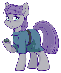 Size: 1530x1840 | Tagged: safe, artist:midnightpremiere, character:boulder, character:maud pie, species:earth pony, species:pony, clothing, female, mare, simple background, solo, transparent background