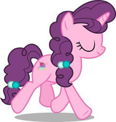 Size: 6574x6863 | Tagged: safe, artist:hendro107, character:sugar belle, species:earth pony, species:pony, episode:the break up break down, .svg available, absurd resolution, eyes closed, female, mare, simple background, solo, transparent background, vector, walking