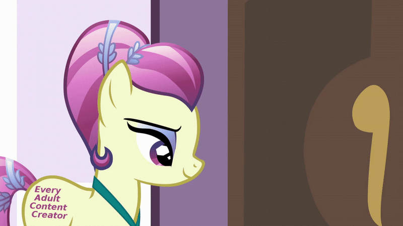 Size: 800x450 | Tagged: safe, artist:wissle, edit, edited screencap, screencap, character:fleur de verre, character:spike, species:crystal pony, species:earth pony, species:pony, episode:princess spike, g4, my little pony: friendship is magic, animated, female, gif, looking down, mare, meme, middle finger, parody, rude, sad, scene parody, sound at source, tumblr, tumblr 2018 nsfw purge, tumblr drama, vulgar, youtube link