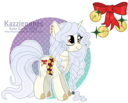 Size: 1024x824 | Tagged: safe, artist:kazziepones, oc, species:pony, species:unicorn, adoptable, female, mare, show accurate, sleigh bells, solo