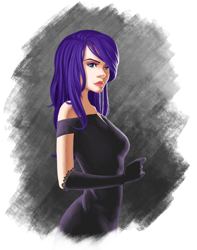 Size: 985x1249 | Tagged: safe, artist:amarthgul, character:rarity, species:human, clothing, dress, evening gloves, female, gloves, humanized, long gloves, solo