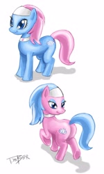 Size: 2562x4273 | Tagged: dead source, safe, artist:pluckyninja, character:aloe, character:lotus blossom, species:earth pony, species:pony, g4, duo, duo female, female, mare, photoshop, plot, simple background, spa twins, white background