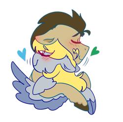 Size: 1280x1270 | Tagged: safe, artist:cubbybatdoodles, character:derpy hooves, character:doctor whooves, character:time turner, species:earth pony, species:pegasus, species:pony, ship:doctorderpy, ditzy doo, female, heart, hug, male, shipping, simple background, straight, transparent background