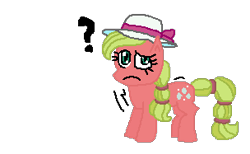 Size: 304x187 | Tagged: safe, artist:theinflater19, species:pony, cowboys and equestrians, mad (tv series), mad magazine, maplejack, question mark, this will end in balloons