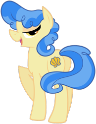 Size: 960x1238 | Tagged: safe, artist:totallynotabronyfim, character:sapphire shores, species:earth pony, species:pony, butt, female, looking at you, mare, plot, solo