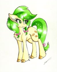 Size: 2391x3017 | Tagged: safe, artist:luxiwind, character:apple fritter, species:earth pony, species:pony, apple family member, female, solo, traditional art