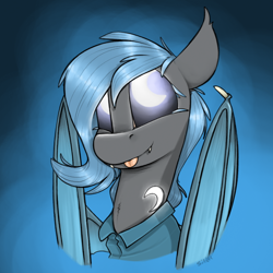 Size: 750x750 | Tagged: safe, artist:sinrar, oc, oc:moonie, species:bat pony, species:pony, bust, commission, folded wings, portrait, simple background, solo, wings