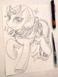 Size: 1536x2048 | Tagged: safe, artist:canvymamamoo, character:somnambula, species:pegasus, species:pony, g4, female, lineart, mare, monochrome, solo, traditional art