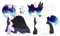 Size: 1280x766 | Tagged: safe, artist:shady-bush, oc, oc:bright night, species:pegasus, species:pony, cloak, clothing, deviantart watermark, female, glasses, mare, obtrusive watermark, simple background, solo, transparent background, watermark